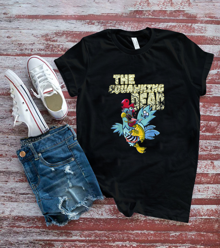 The Squawking Dead Walking Zombie Chicken T-Shirt