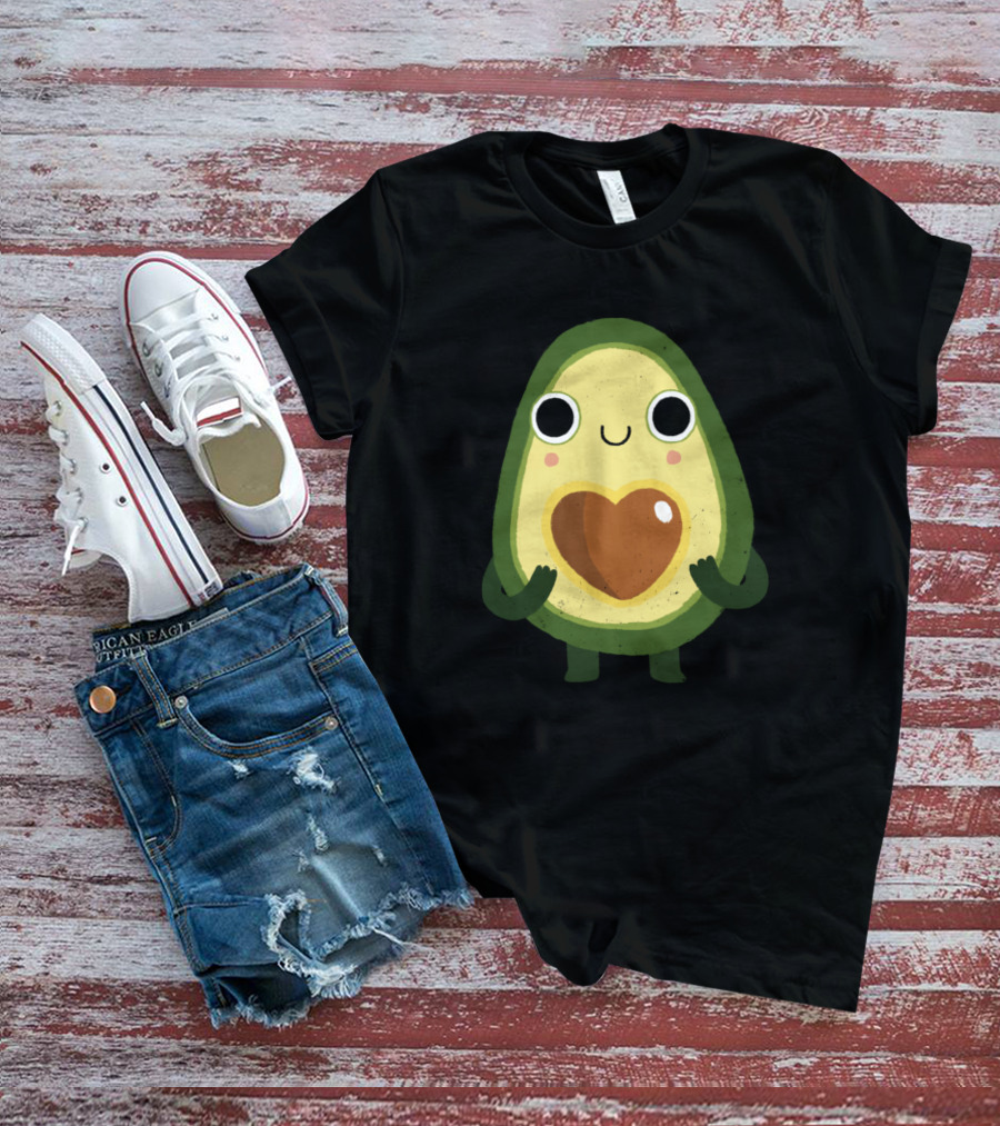 Avocado Luvocado Cute Heart-Filled Avocado Character T-Shirt