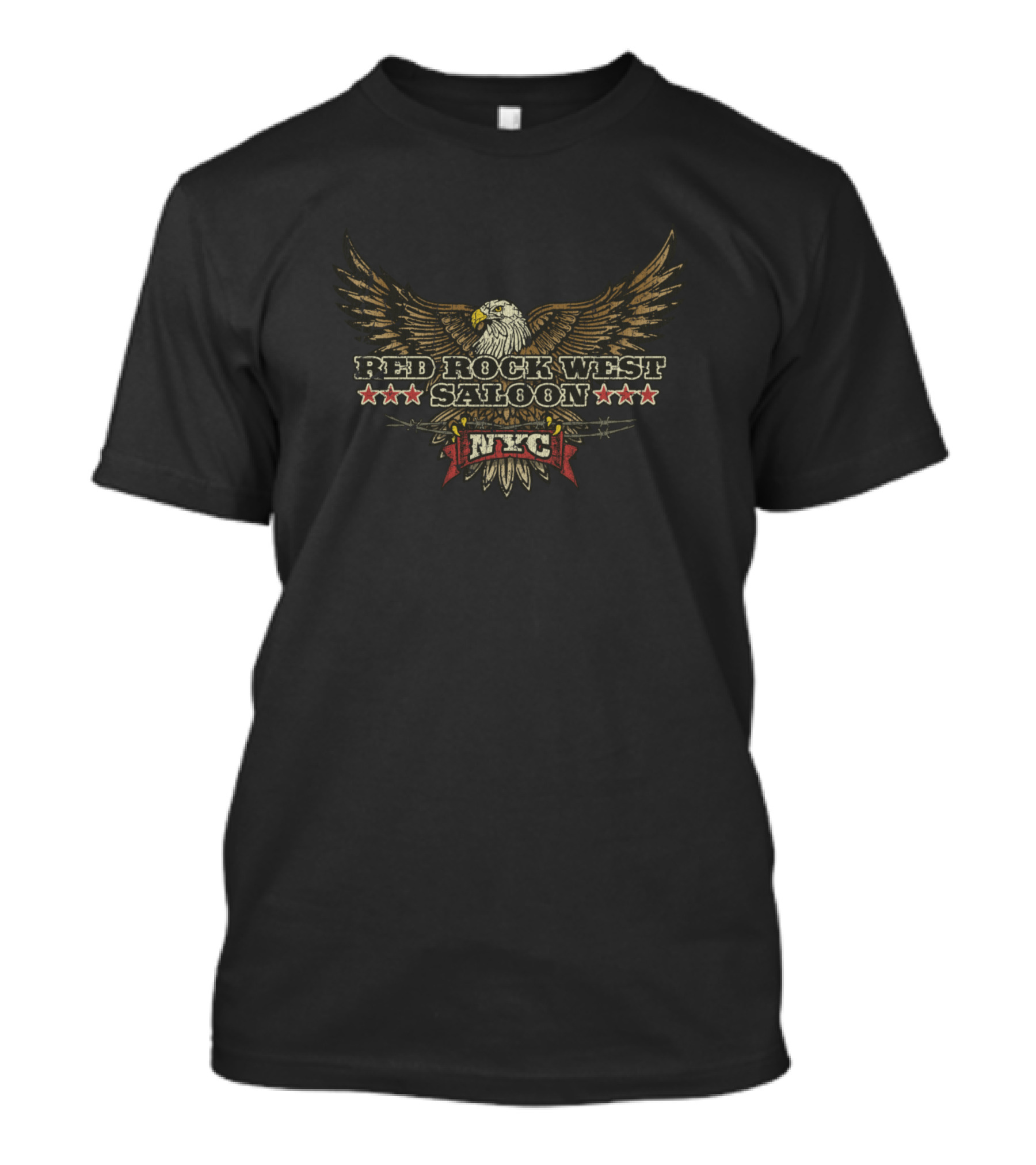 Red Rock West Saloon NYC Eagle And Stars T-Shirt