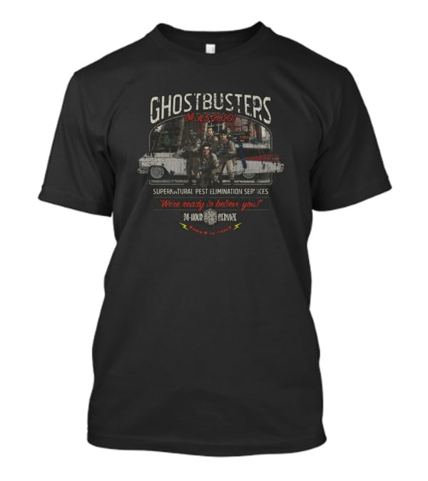 GHOSTBUSTERS NEW YORK CITY SUPERNATURAL PEST ELIMINATION SERVICES 24-HOUR SERVICE T-Shirt