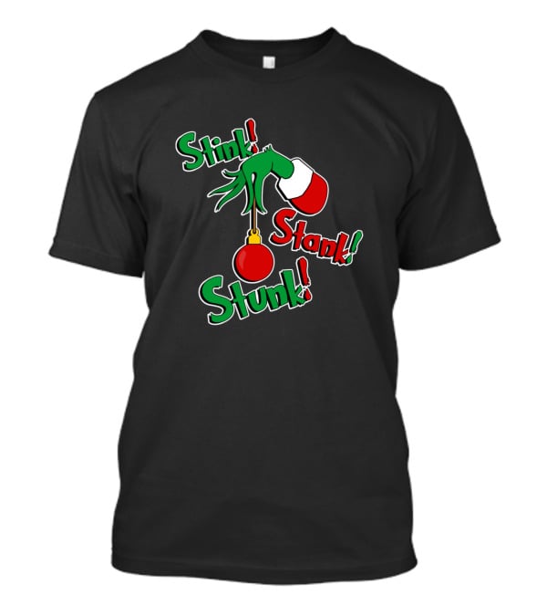 Grinch Stink Stank Stunk Dr. Seuss Arm Christmas T-Shirt