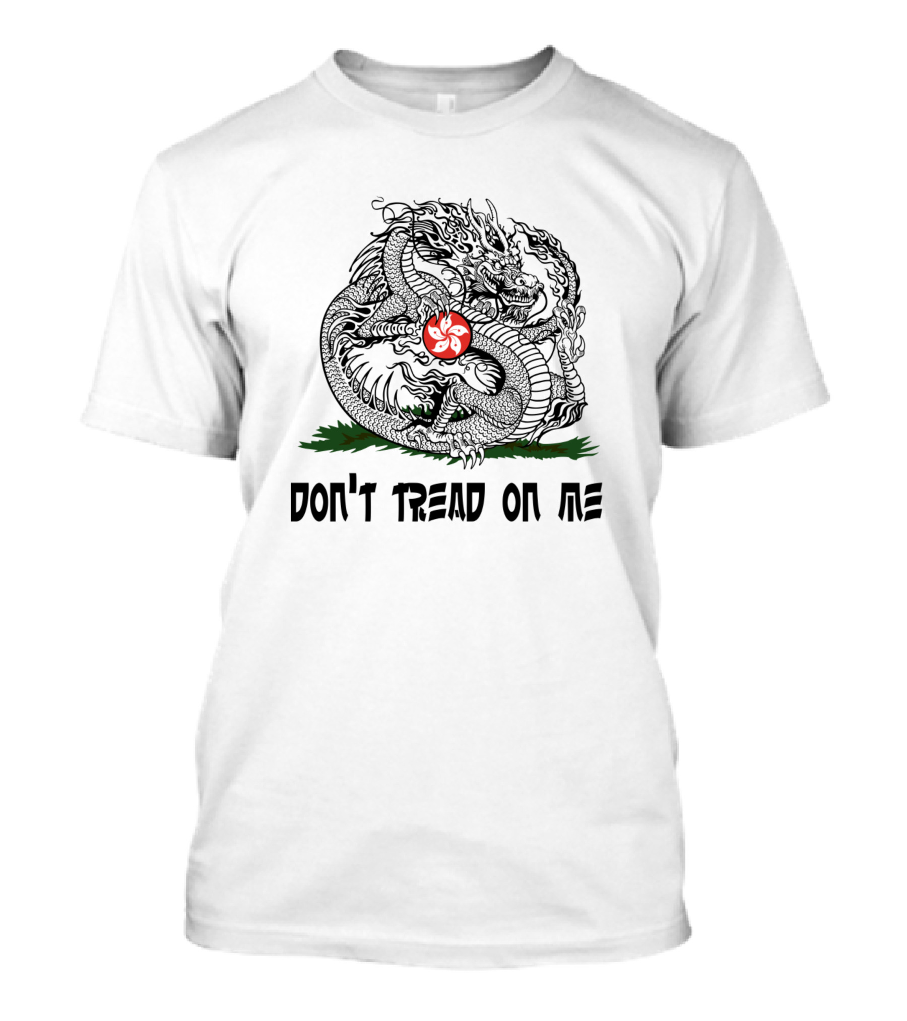 Don't Tread On Me Hong Kong Dragon Hong Kong Flag T-Shirt