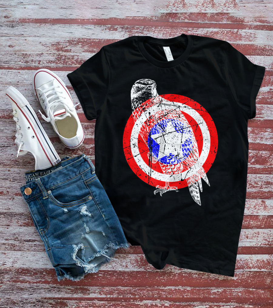 Falcon Shield Star Emblem America T-Shirt