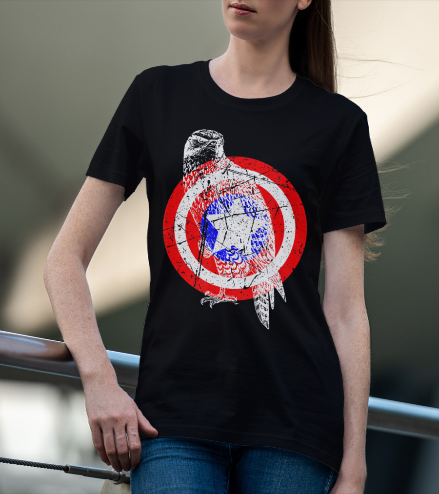 Falcon Shield Star Emblem America T-Shirt