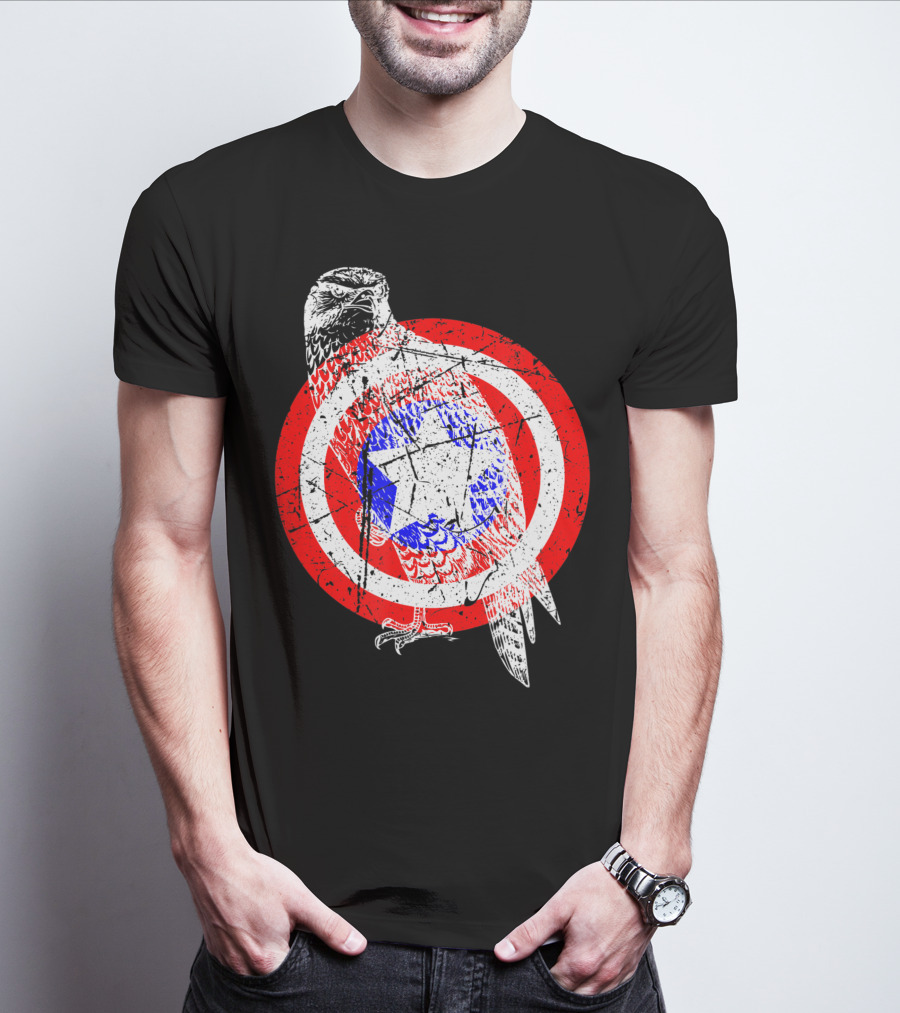 Falcon Shield Star Emblem America T-Shirt