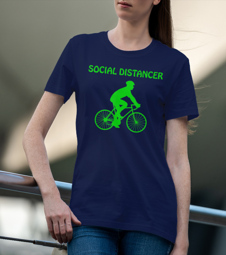 Social Distancer Bike Riding Cycling T-Shirt