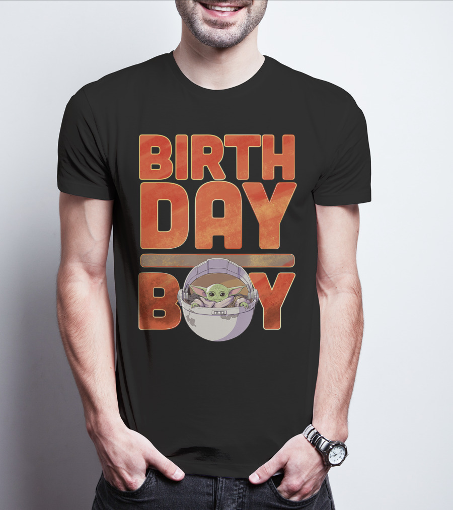 Star Wars Grogu Mandalorian Baby Yoda Birthday Boy T-Shirt