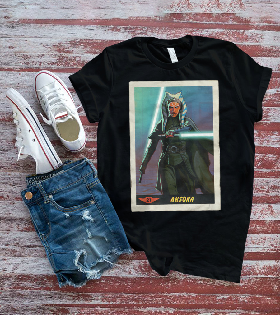 Star Wars Ahsoka Jedi Training Card The Mandalorian 21 T-Shirt