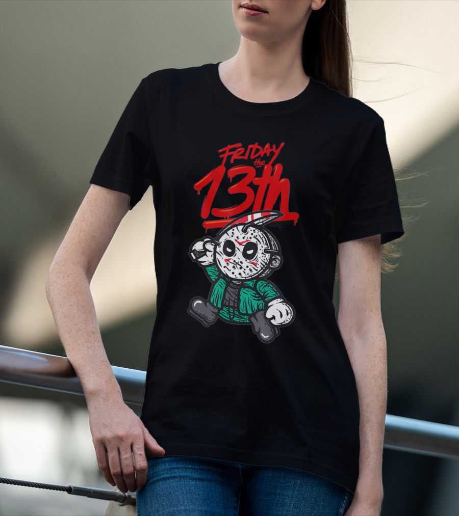 Friday The 13th Cute Baby Horror Characters Playing Horror T-Shirt
