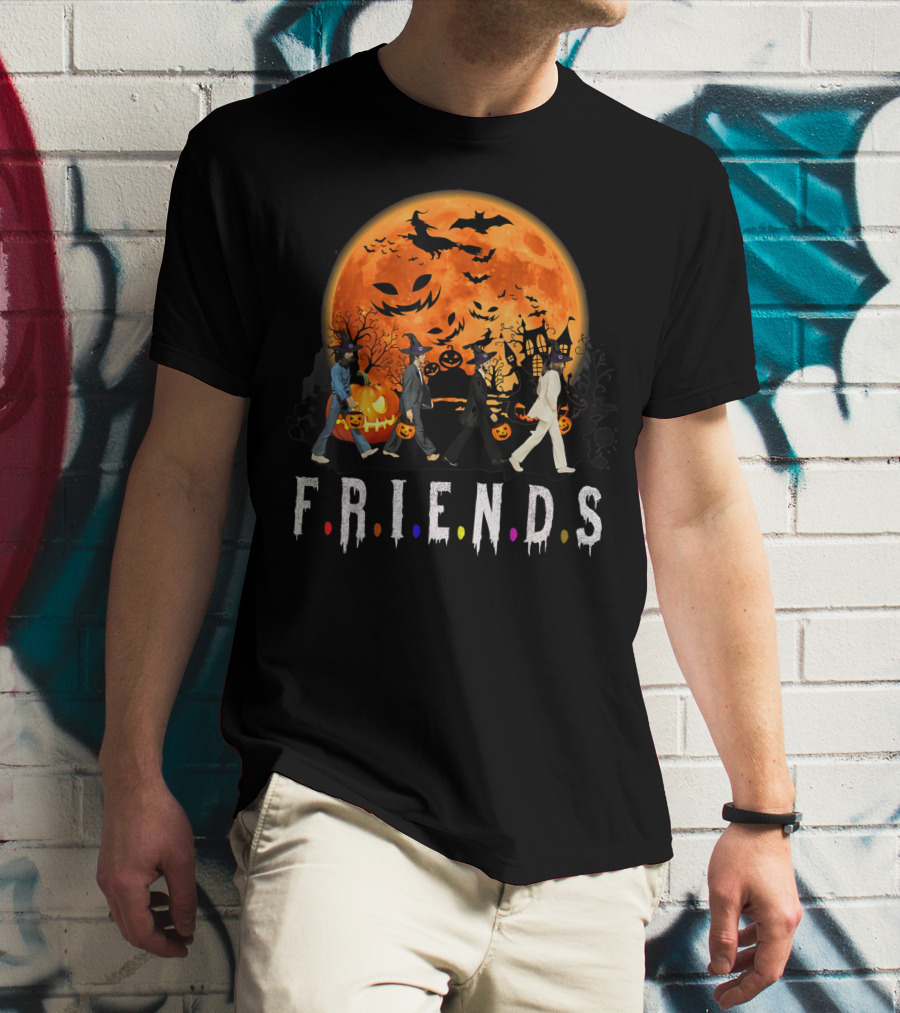 FRIENDS Funnycharacters Halloween Moon Trick Or Treat T-Shirt