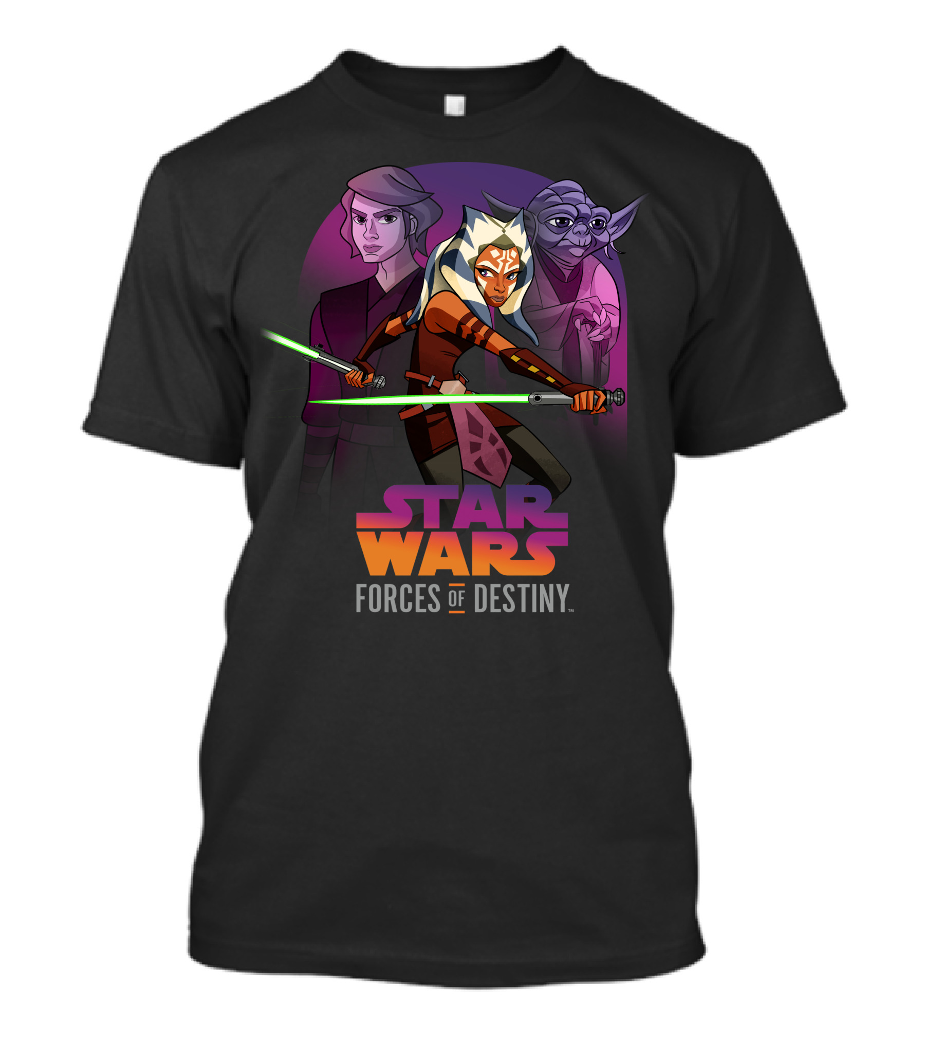 Star Wars Forces Of Destiny Ahsoka Anakin Yoda Jedi Adventure T-Shirt