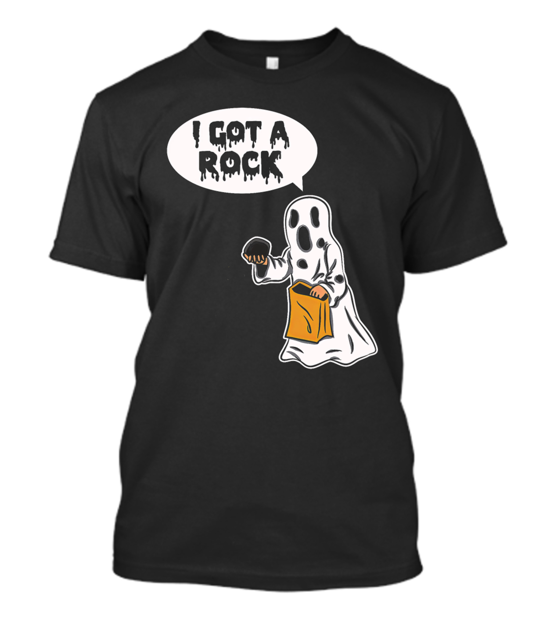 I Got A Rock Ghost Trick-or-Treating Halloween Humor T-Shirt