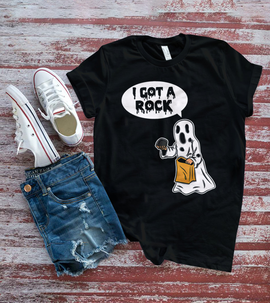 I Got A Rock Ghost Trick-or-Treating Halloween Humor T-Shirt