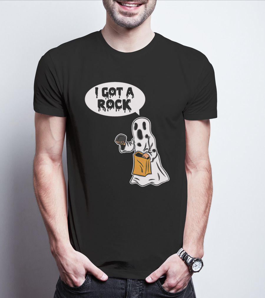 I Got A Rock Ghost Trick-or-Treating Halloween Humor T-Shirt