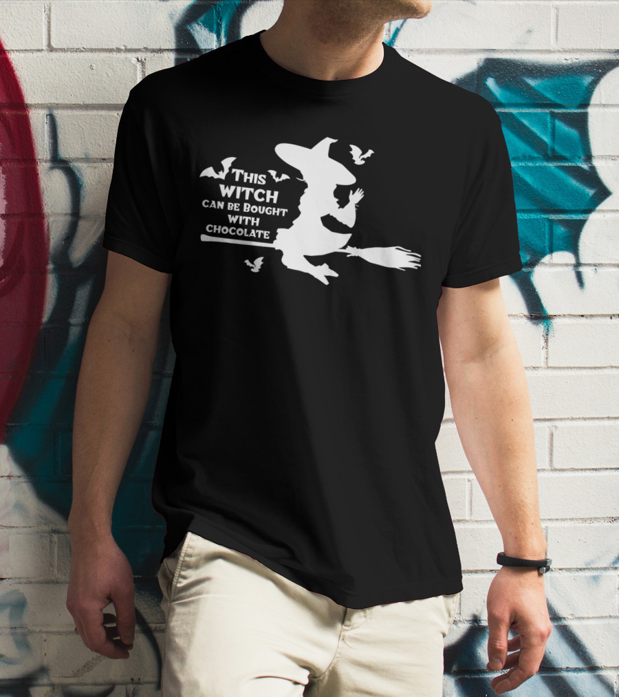 This Witch Can Be Bought With Chocolate Funny Halloween Witch T-Shirt