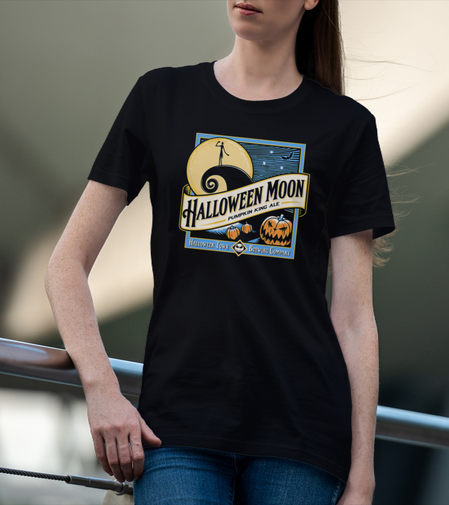 Halloween Moon Pumpkin King Ale Halloween Town Brewing Company T-Shirt
