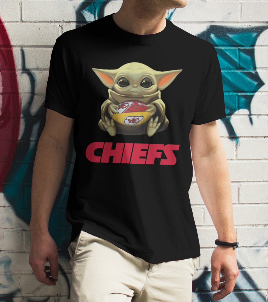BABY YODA KANSAS CITY CHIEFS FOOTBALL T-Shirt