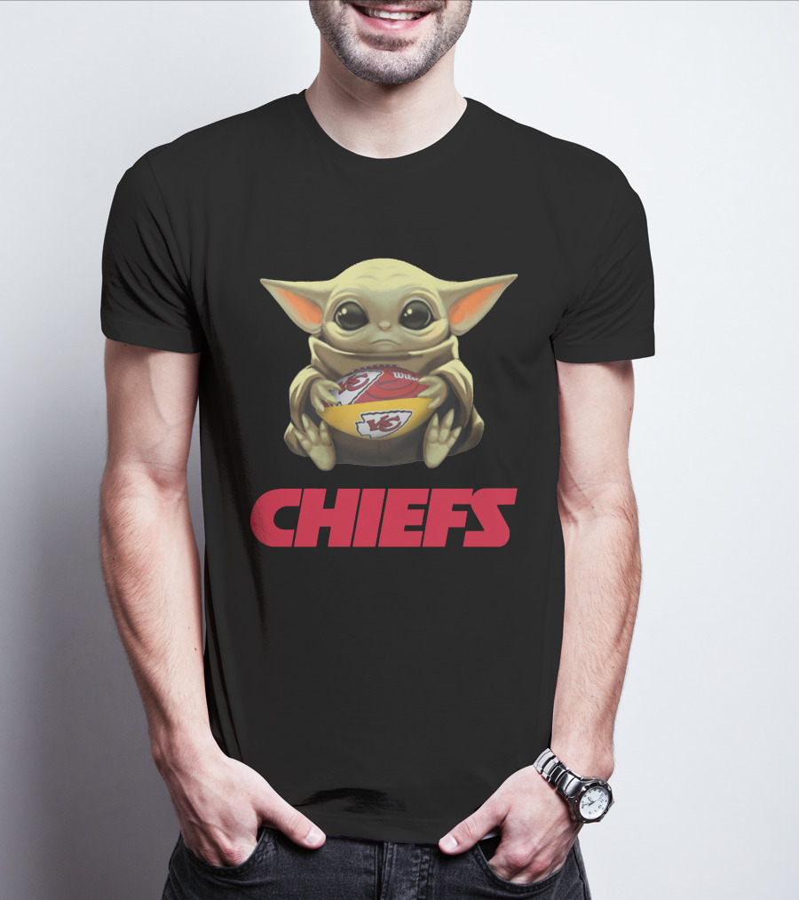 BABY YODA KANSAS CITY CHIEFS FOOTBALL T-Shirt