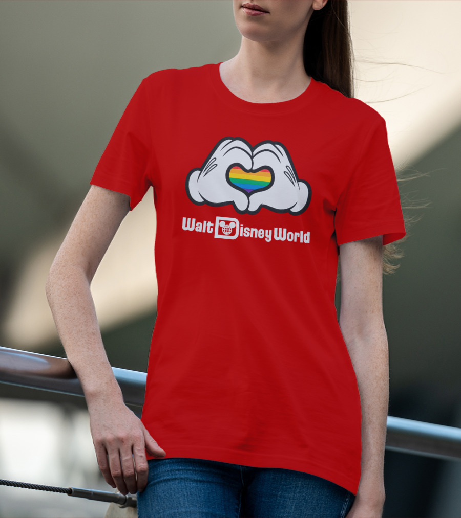 Walt Disney World Pride Heart Hands Rainbow T-Shirt