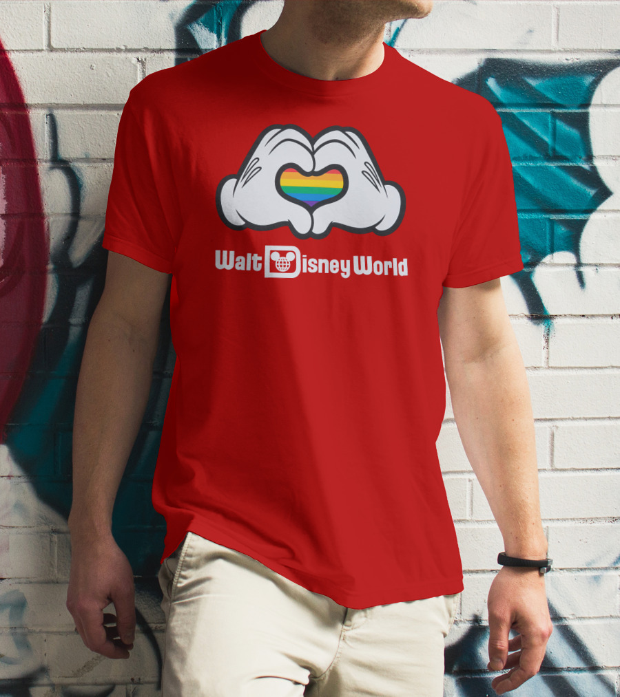 Walt Disney World Pride Heart Hands Rainbow T-Shirt