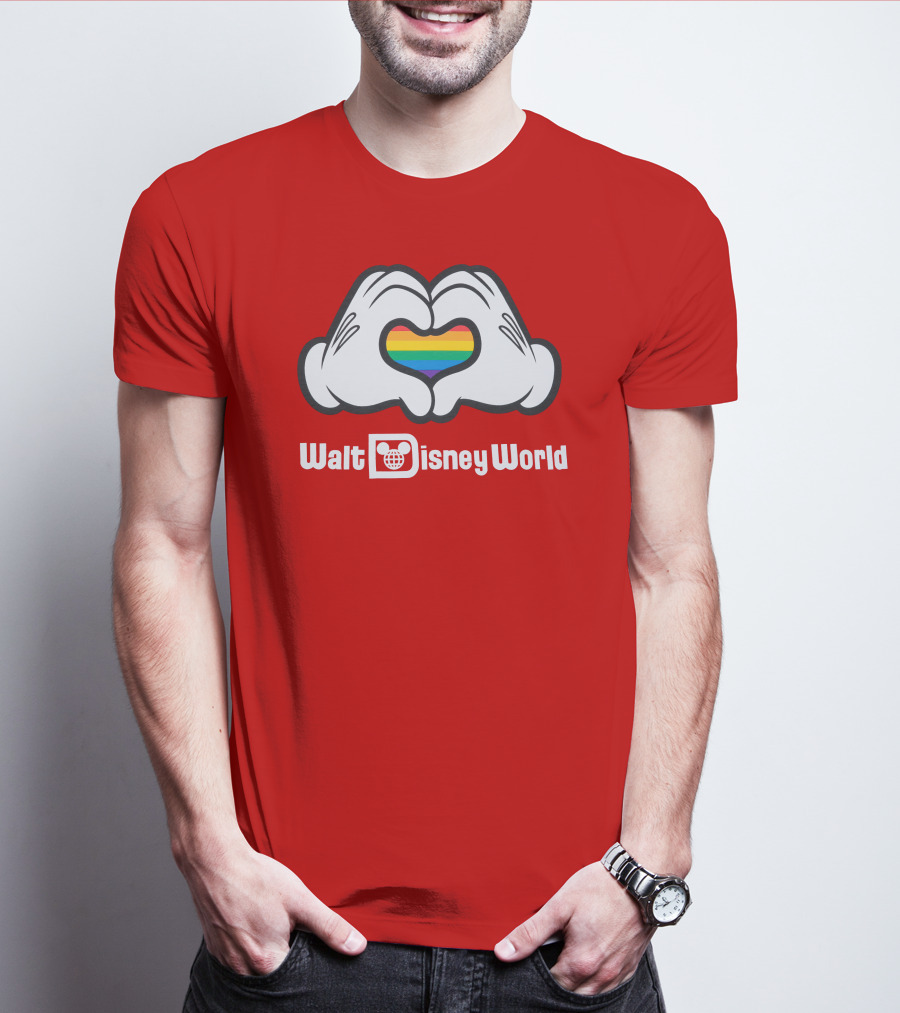 Walt Disney World Pride Heart Hands Rainbow T-Shirt
