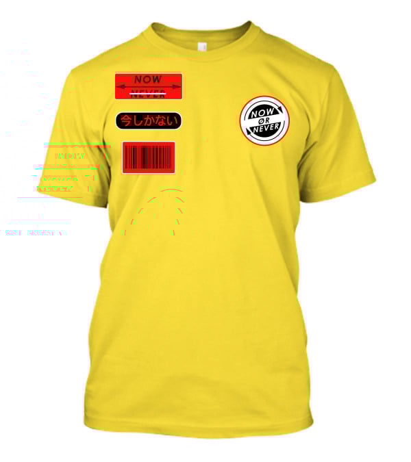 Now Or Never Colby Brock Merch Japanese Text Barcode T-Shirt