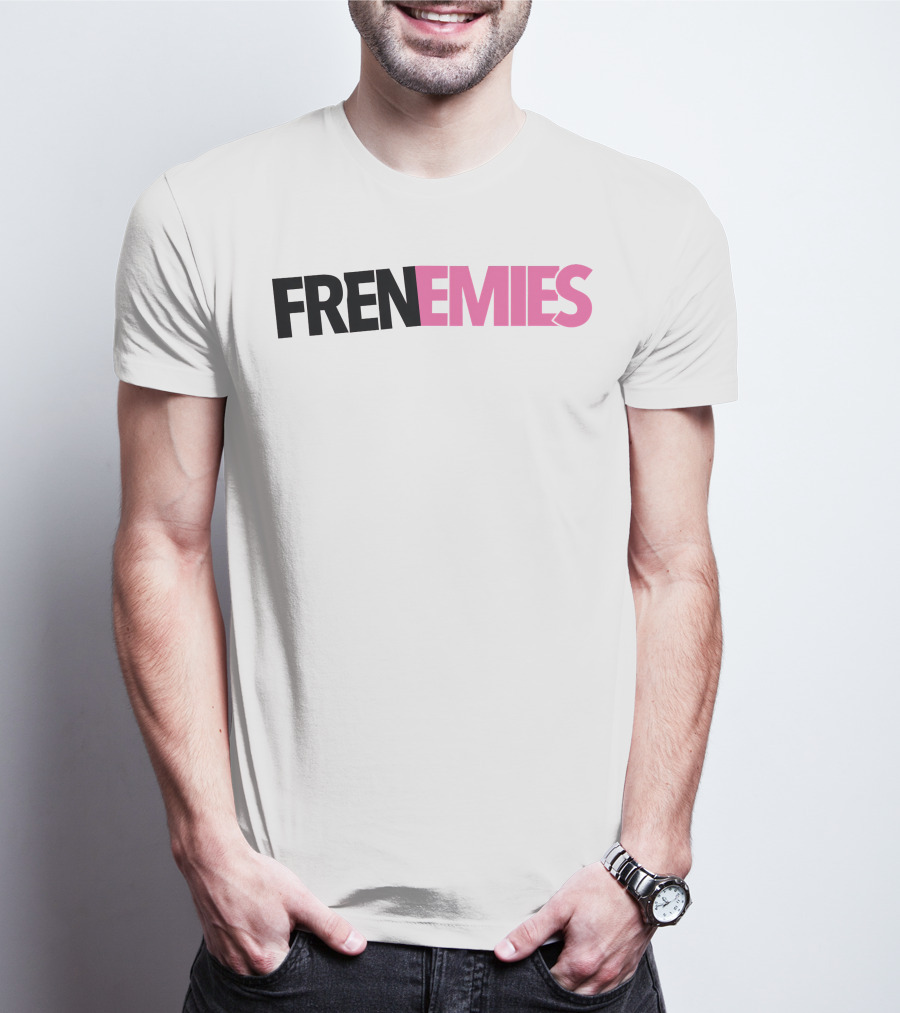 H3 Frenemies Pink And Black Text Logo Merch T-Shirt