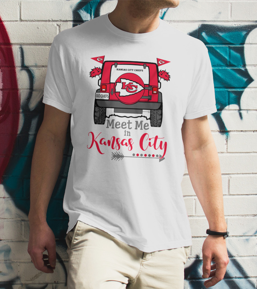 Kansas City Chiefs Meet Me In Kansas City Go Chiefs Jeep Tailgate Arrow T-Shirt