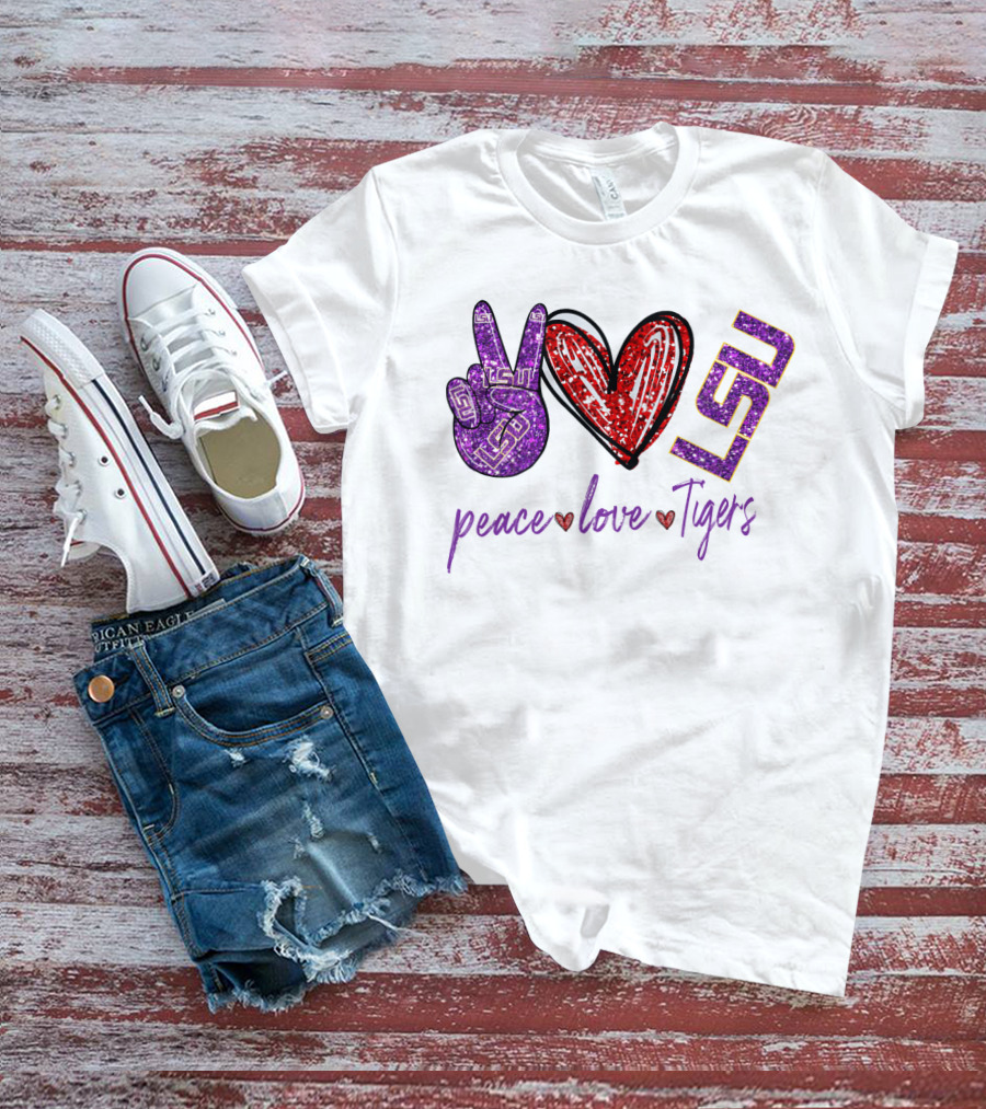 Peace Love Tigers LSU T-Shirt