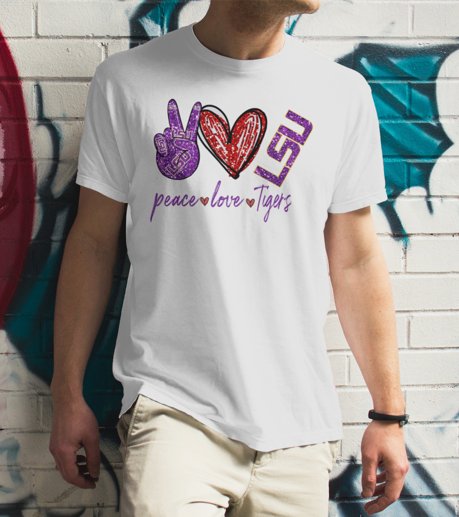 Peace Love Tigers LSU T-Shirt