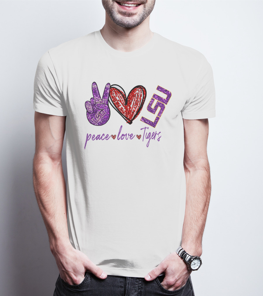 Peace Love Tigers LSU T-Shirt