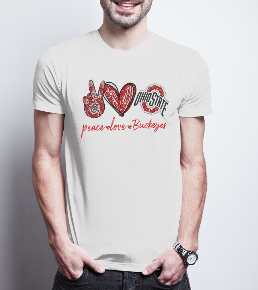 Peace Love Ohio State Buckeyes T-Shirt
