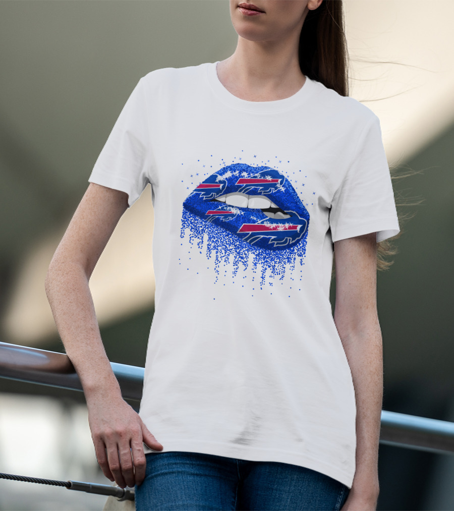 Buffalo Bills Football Team Blue Lips T-Shirt