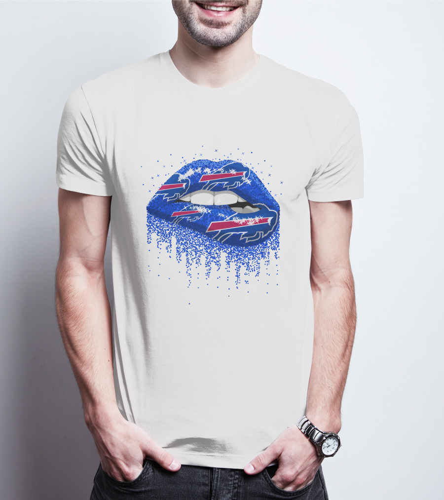 Buffalo Bills Football Team Blue Lips T-Shirt