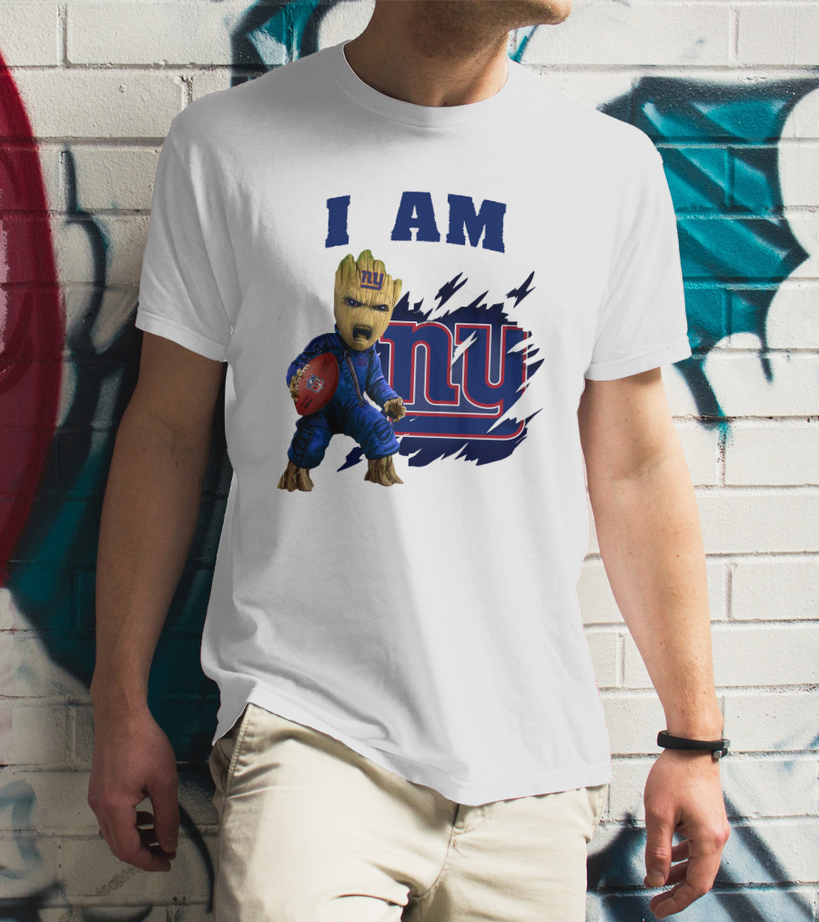 I Am Groot New York Giants NFL Football Fan T-Shirt