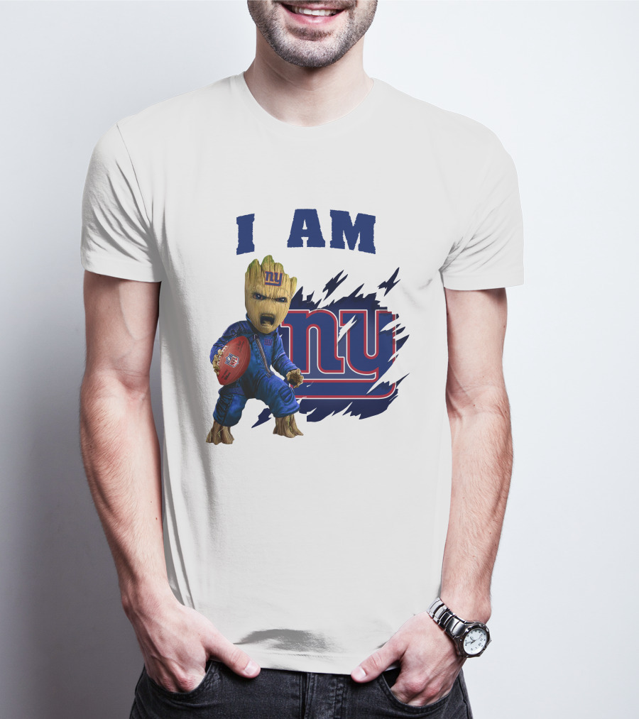 I Am Groot New York Giants NFL Football Fan T-Shirt
