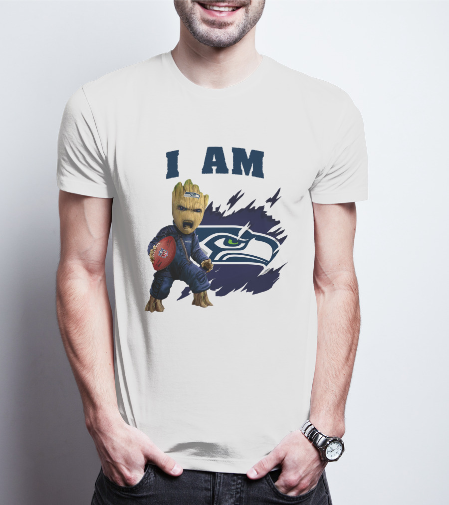 I Am Groot Seattle Seahawks Football T-Shirt