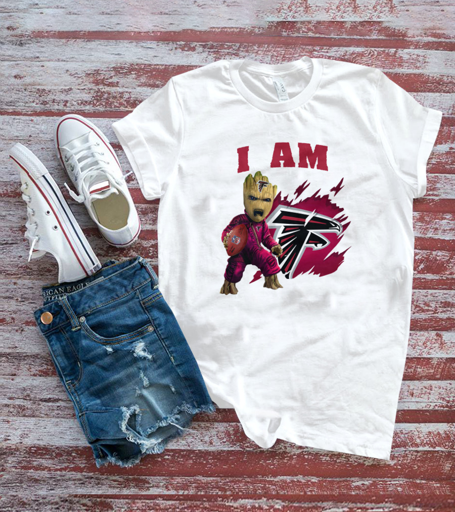 I Am Groot Atlanta Falcons Football Team Fan T-Shirt