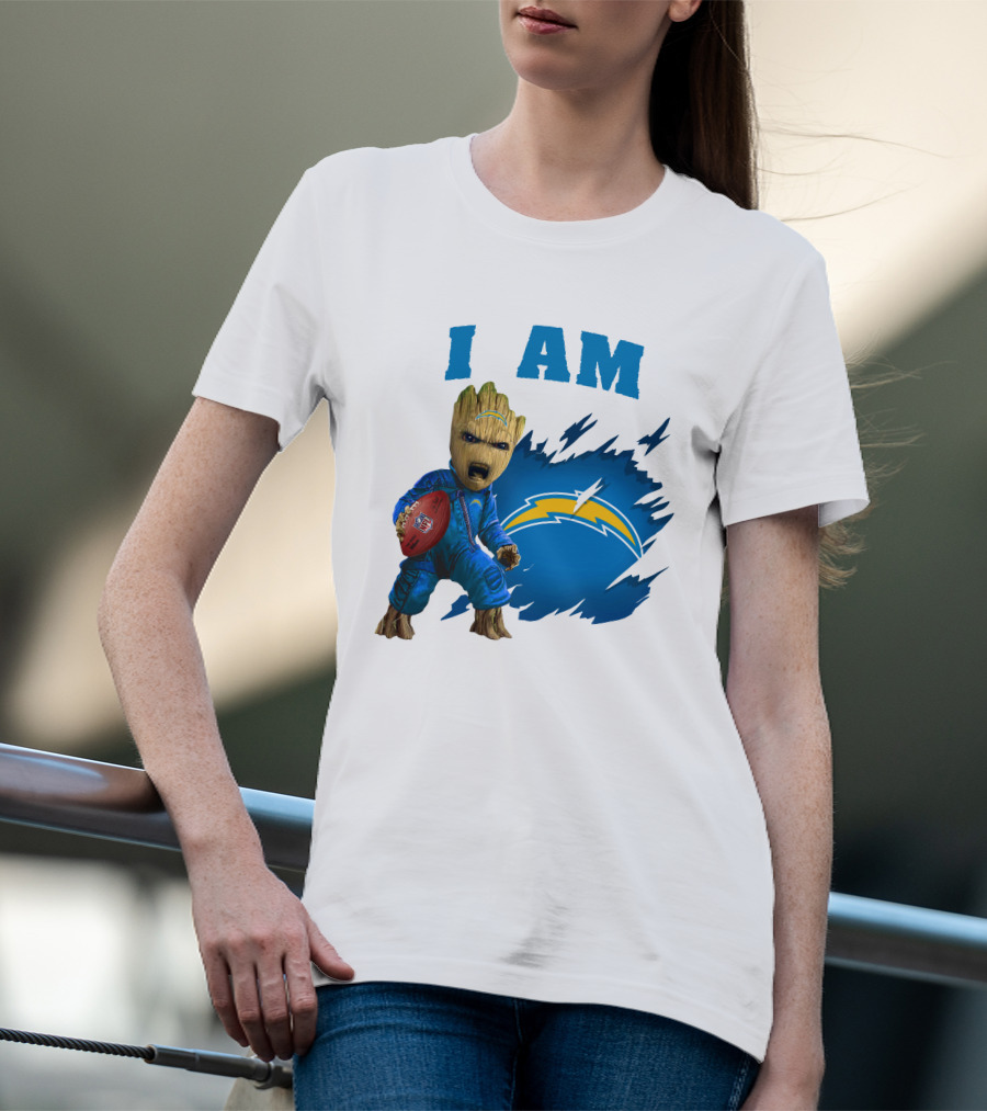 I Am Groot Los Angeles Chargers Football Marvel Character T-Shirt
