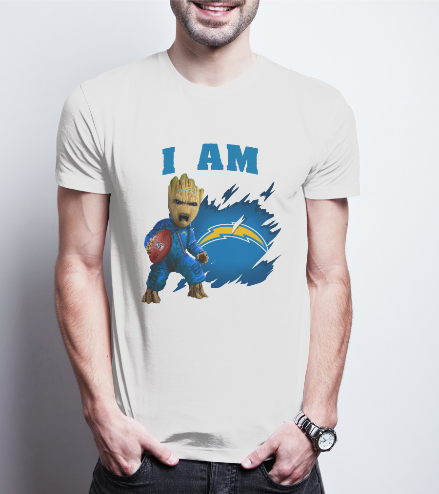 I Am Groot Los Angeles Chargers Football Marvel Character T-Shirt