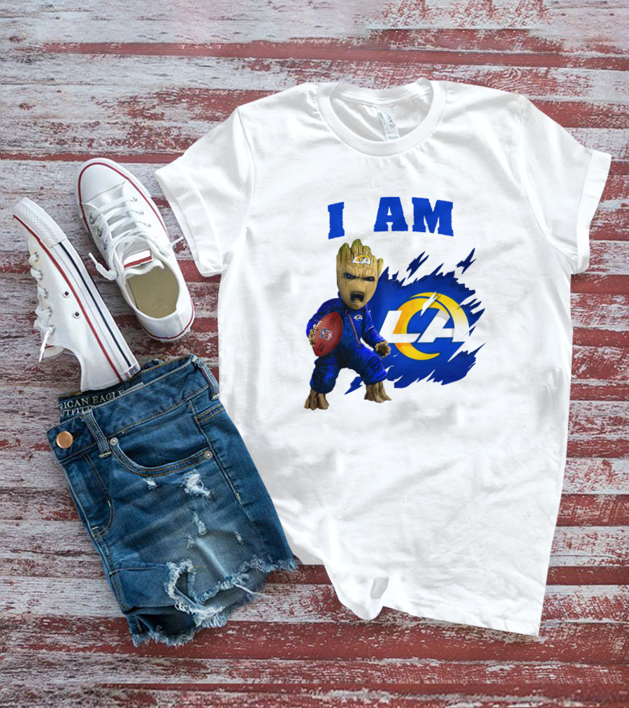 I Am Groot Los Angeles Rams LA Football T-Shirt