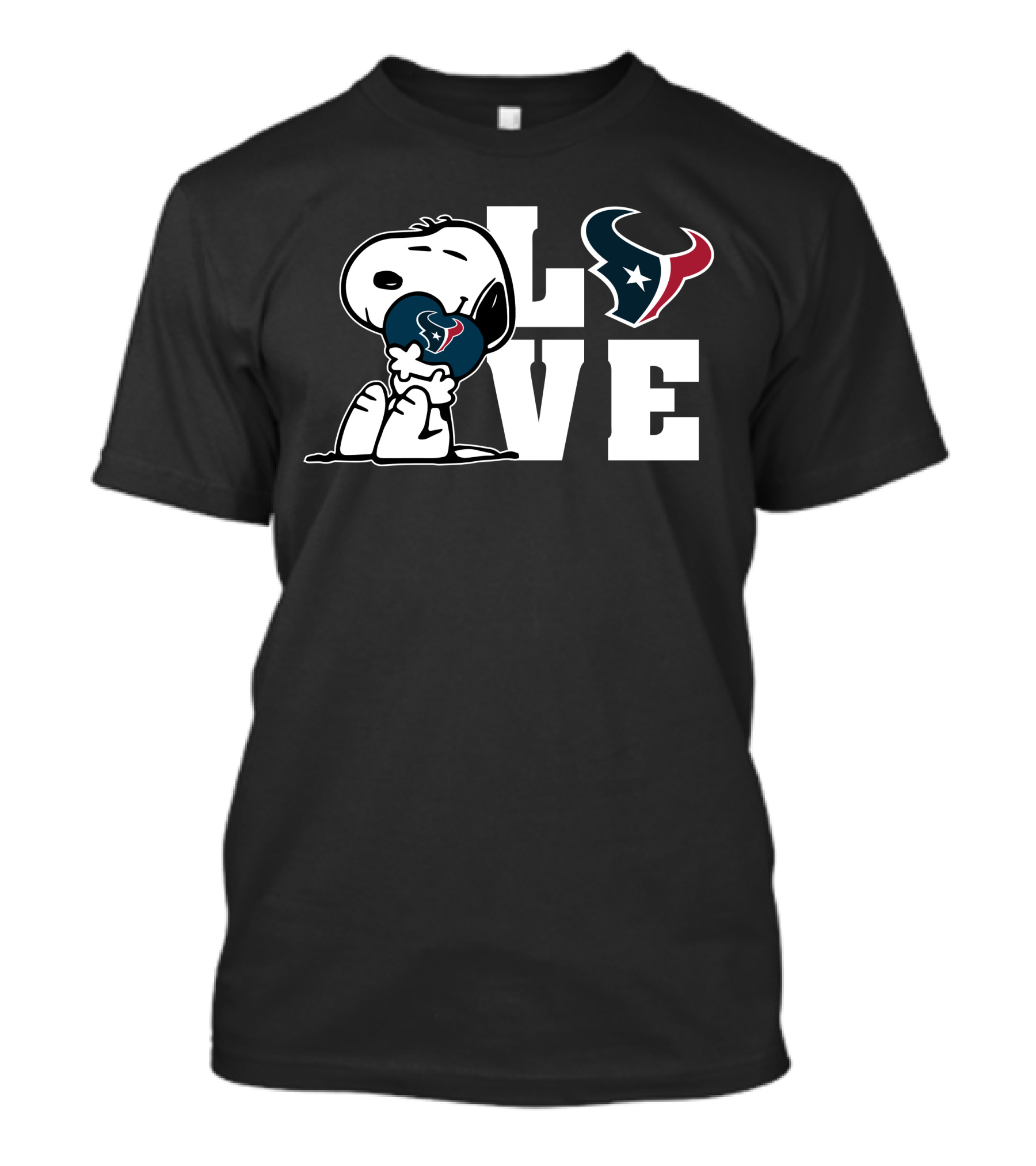 Snoopy Love Houston Texans Football T-Shirt