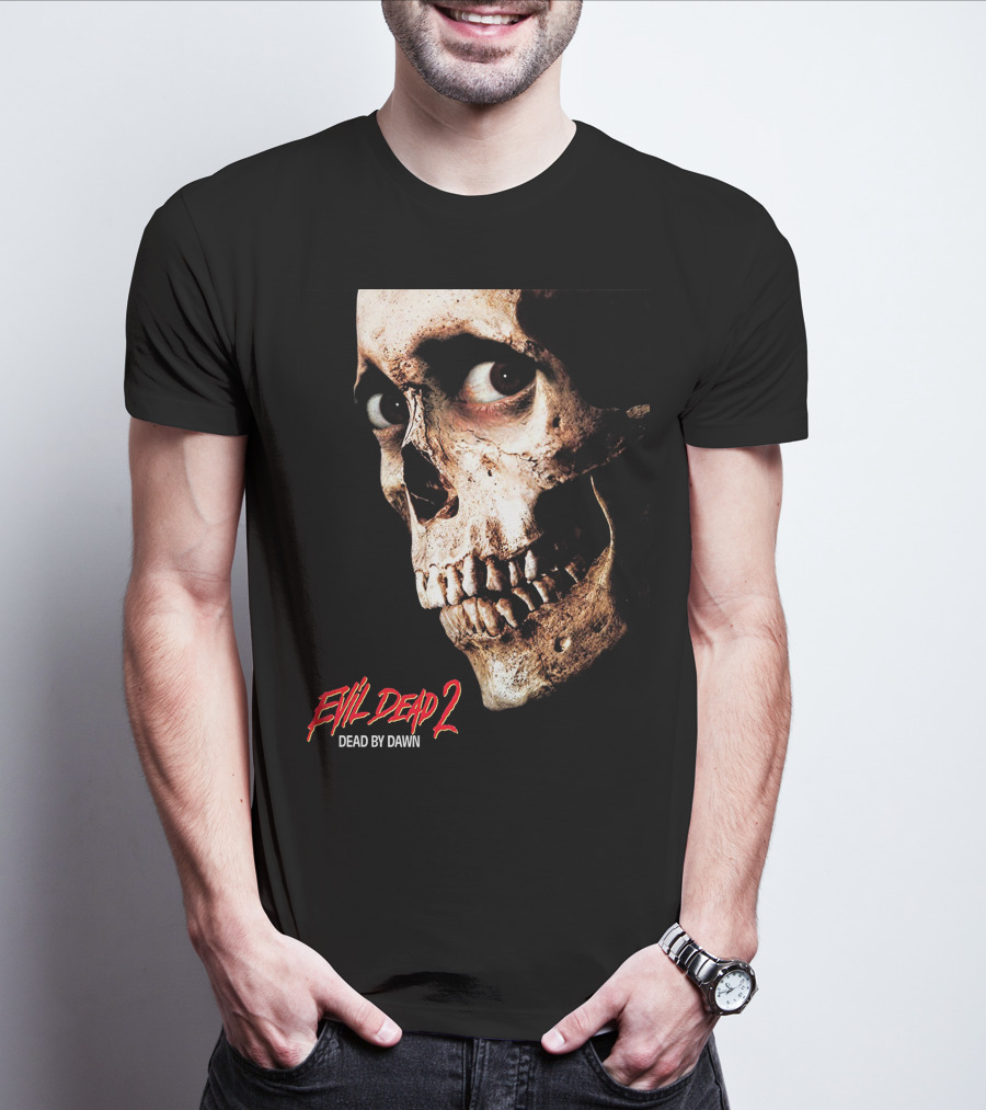 Evil Dead 2 Dead By Dawn Skull Face T-Shirt