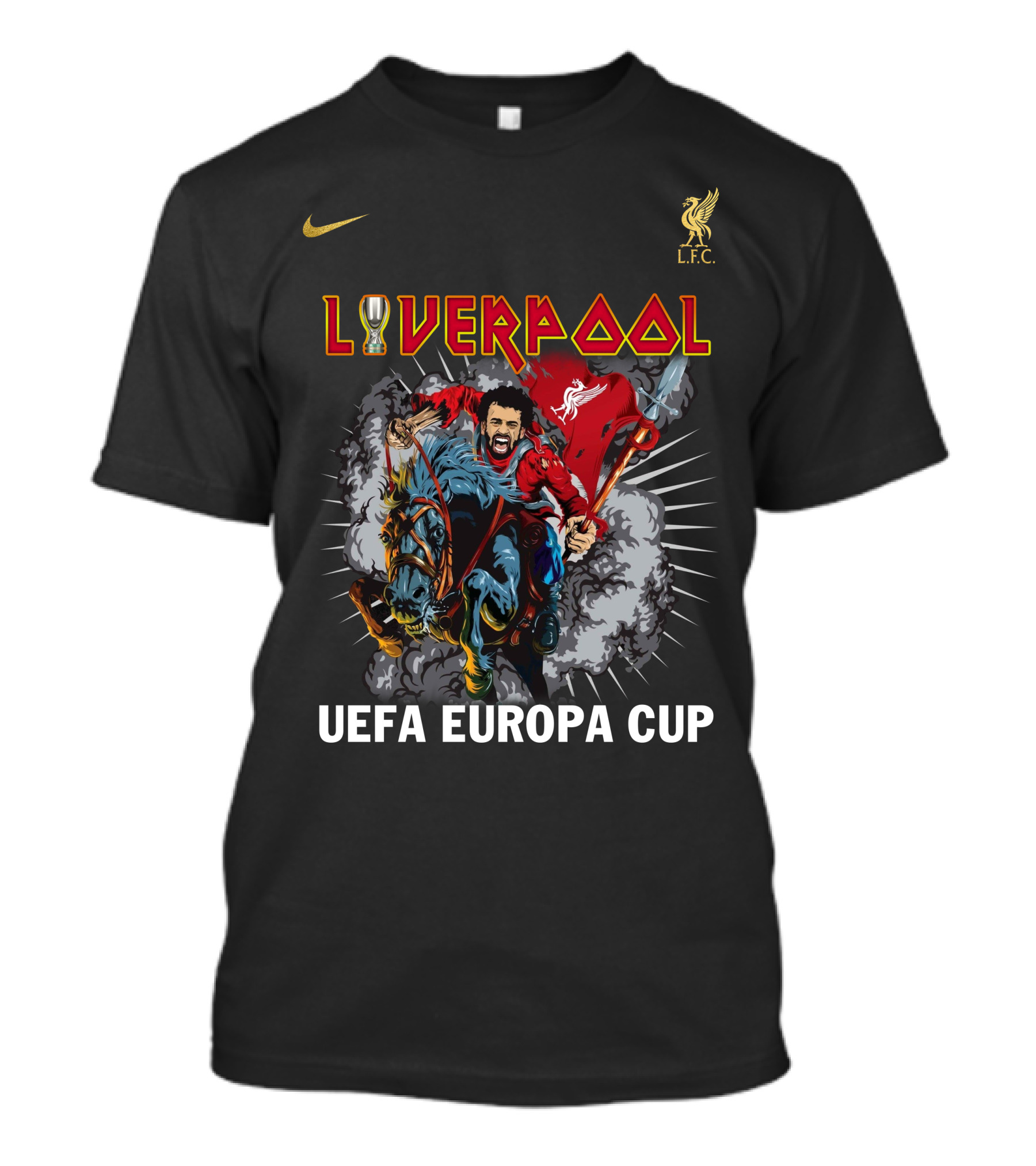 Liverpool UEFA Europa Cup Iron Mahn Liv LFC T-Shirt