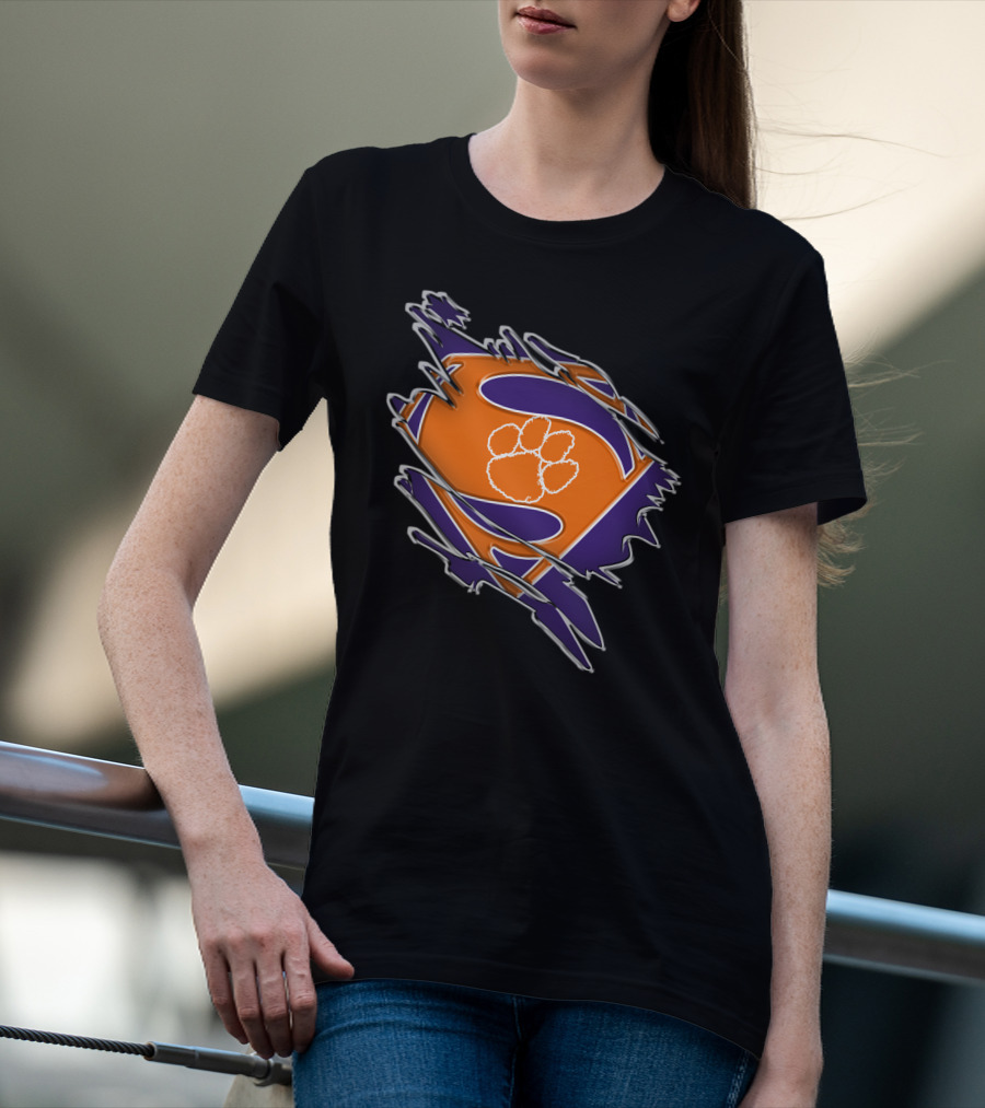 Clemson Tigers Superman Paw T-Shirt