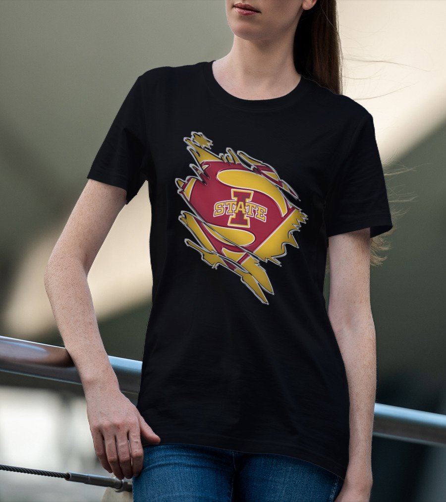 Iowa State Cyclones Superman Logo Burst T-Shirt