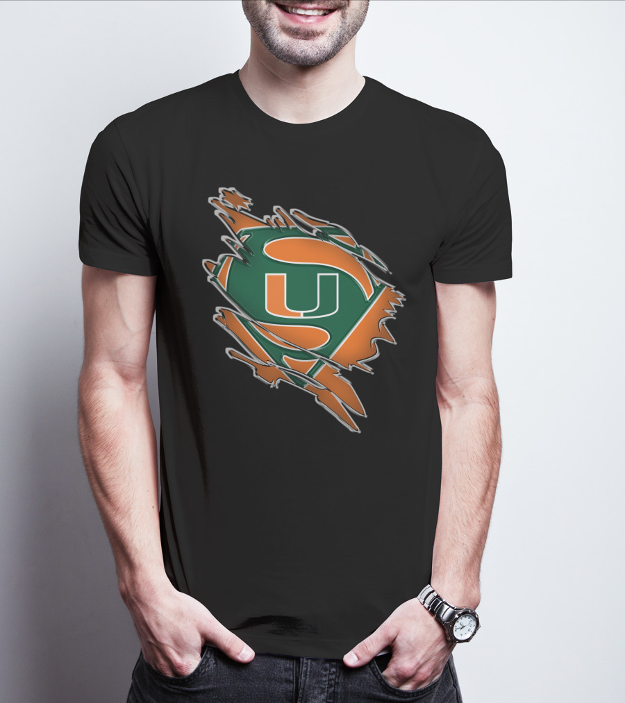 Miami Hurricanes Superman T-Shirt