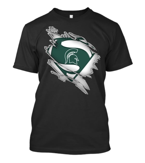 Michigan State Spartans Superman Logo Shield T-Shirt