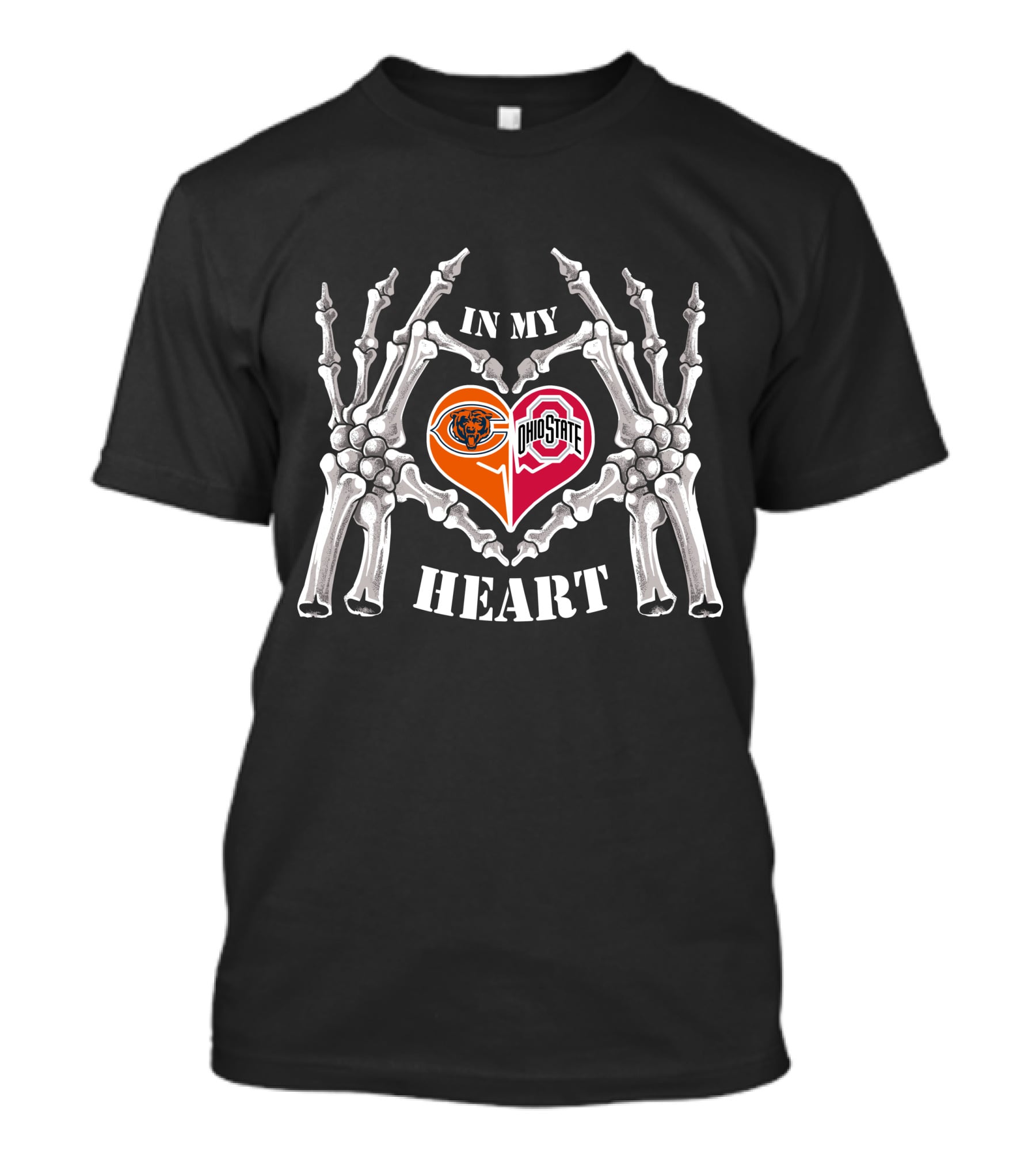 Chicago Bears Ohio State Buckeyes In My Heart T-Shirt