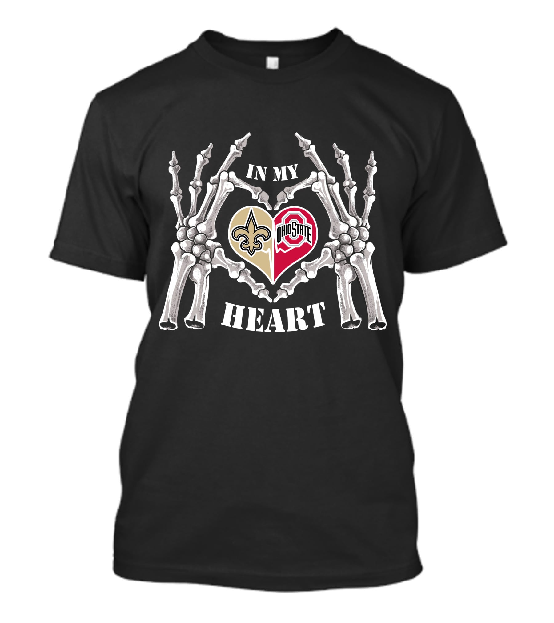 In My Heart New Orleans Saints Ohio State Buckeyes T-Shirt
